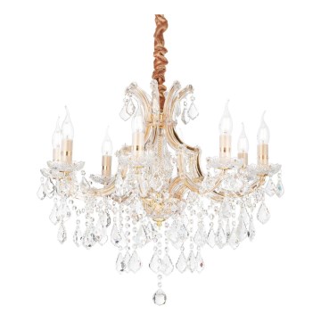 Ideal Lux - Хрустальная люстра на цепи NAPOLEON 8xE14/40W/230V диаметр 67 см золотистый