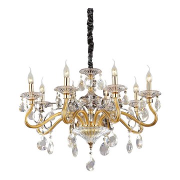 Ideal Lux - Хрустальная люстра на цепи NEGRESCO 8xE14/28W/230V диаметр 73,5 см золотистый