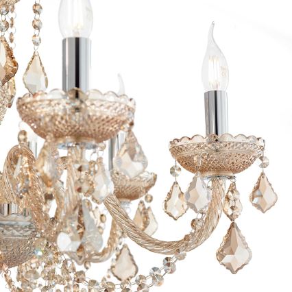Ideal Lux - Хрустальная люстра на цепи ROSE 8xE14/40W/230V диаметр 78 см бежевый