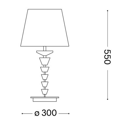 Ideal Lux - Хрустальная настольная лампа PEGASO 1xE27/60W/230V глянцевый хром