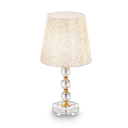 Ideal Lux - Хрустальная настольная лампа QUEEN 1xE27/60W/230V золотистый