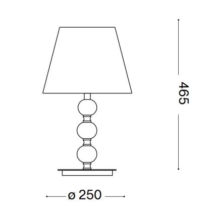 Ideal Lux - Хрустальная настольная лампа QUEEN 1xE27/60W/230V золотистый