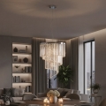 Ideal Lux - Хрустальная подвесная люстра CARLTON 12xE14/40W/230V диаметр 50 см блестящий хром