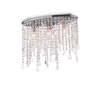 Ideal Lux - Хрустальная потолочная люстра RAIN 3xE14/40W/230V полированный хром