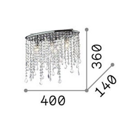 Ideal Lux - Хрустальная потолочная люстра RAIN 3xE14/40W/230V полированный хром