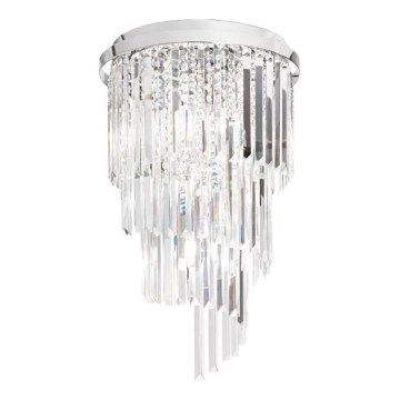 Ideal Lux - Хрустальная припотолочная люстра CARLTON 8xE14/40W/230V диаметр 40 см блестящий хром