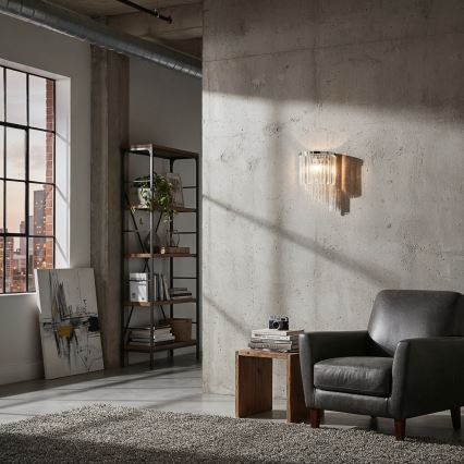 Ideal Lux - Хрустальный настенный светильник CARLTON 3xE14/40W/230V блестящий хром