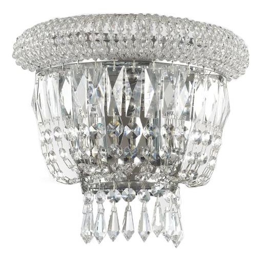 Ideal Lux - Хрустальный настенный светильник DUBAI 2xE14/28W/230V блестящий хром