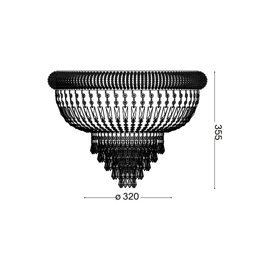 Ideal Lux - Хрустальный потолочный светильник DUBAI 3xE14/28W/230V диаметр 32 см золотистый
