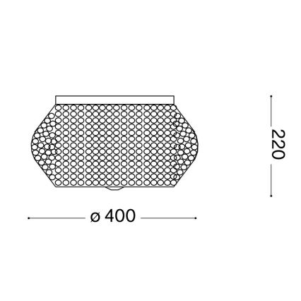 Ideal Lux - Хрустальный потолочный светильник PASHA 6xE14/40W/230V диаметр 40 см блестящий хром