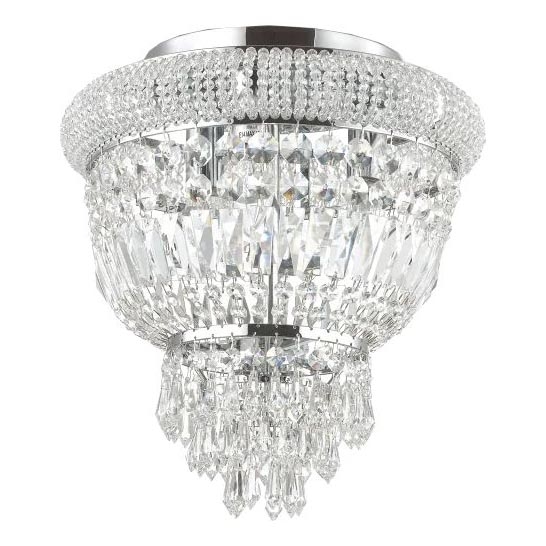Ideal Lux - Хрустальный потолочный светильник DUBAI 3xE14/28W/230V диаметр 32 см блестящий хром