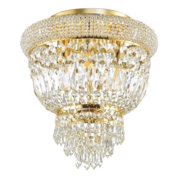 Ideal Lux - Хрустальный потолочный светильник DUBAI 3xE14/28W/230V диаметр 32 см золотистый