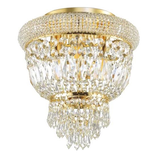 Ideal Lux - Хрустальный потолочный светильник DUBAI 3xE14/28W/230V диаметр 32 см золотистый