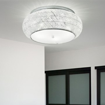 Ideal Lux - Хрустальный потолочный светильник PASHA 10xE14/40W/230V диаметр 55 блестящий хром