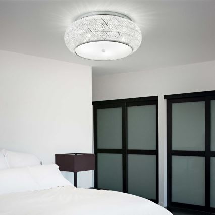 Ideal Lux - Хрустальный потолочный светильник PASHA 10xE14/40W/230V диаметр 55 блестящий хром