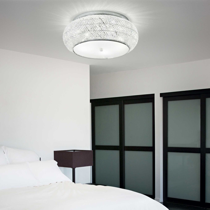 Ideal Lux - Хрустальный потолочный светильник PASHA 10xE14/40W/230V диаметр 55 блестящий хром