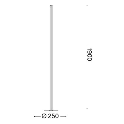 Ideal Lux - Диммируемая LED-напольная лампа DORICA LED/50W/230V CRI 90 антрацит