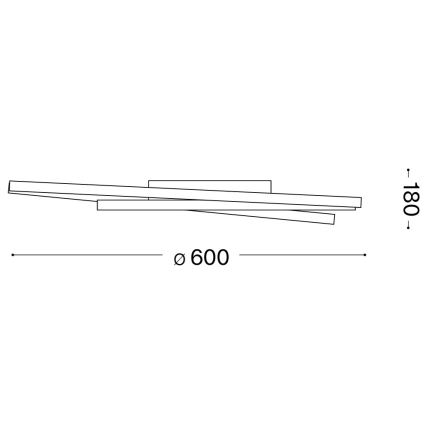 Ideal Lux - Диммируемый потолочный светильник OZ LED/48W/230V диаметр 60 см CRI 90 белый