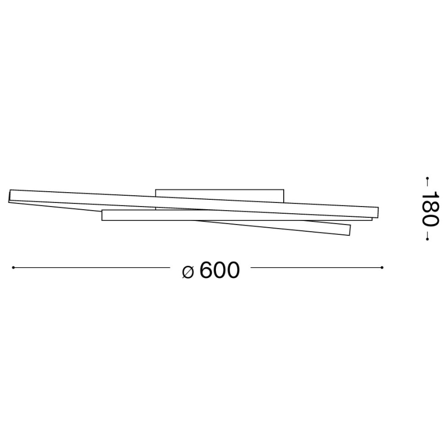 Ideal Lux - Диммируемый потолочный светильник OZ LED/48W/230V диаметр 60 см CRI 90 белый