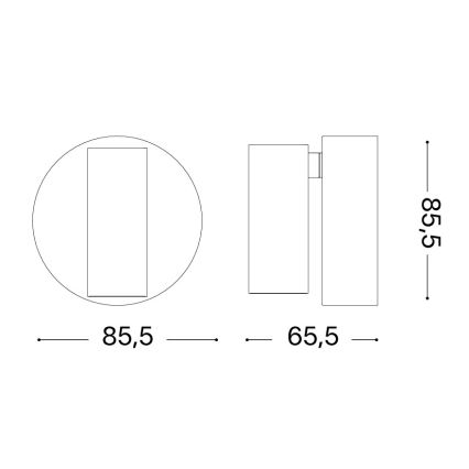 Ideal Lux - сенсорний затемнюваний настінний точковий світильник ELF LED/3W/230V CRI 95 золотий/білий