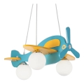 Ideal Lux - Дитяча підвісна люстра AVION 3xE27/28W/230V синій