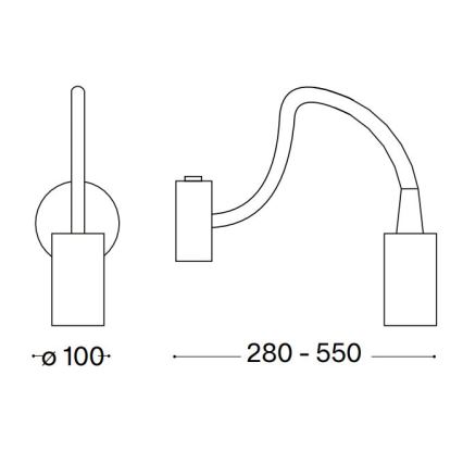 Ideal Lux - Гибкая светодиодная лампа FOCUS LED/4W/230V CRI 90 белая