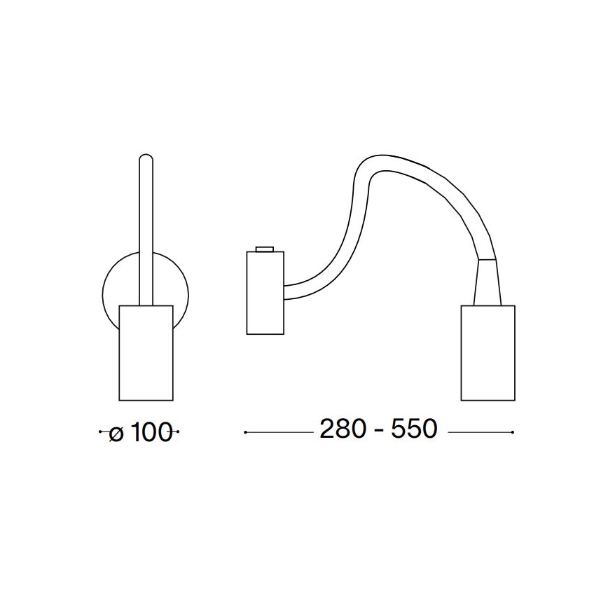 Ideal Lux - Гнучка світлодіодна лампа FOCUS LED/4W/230V CRI 90 чорна