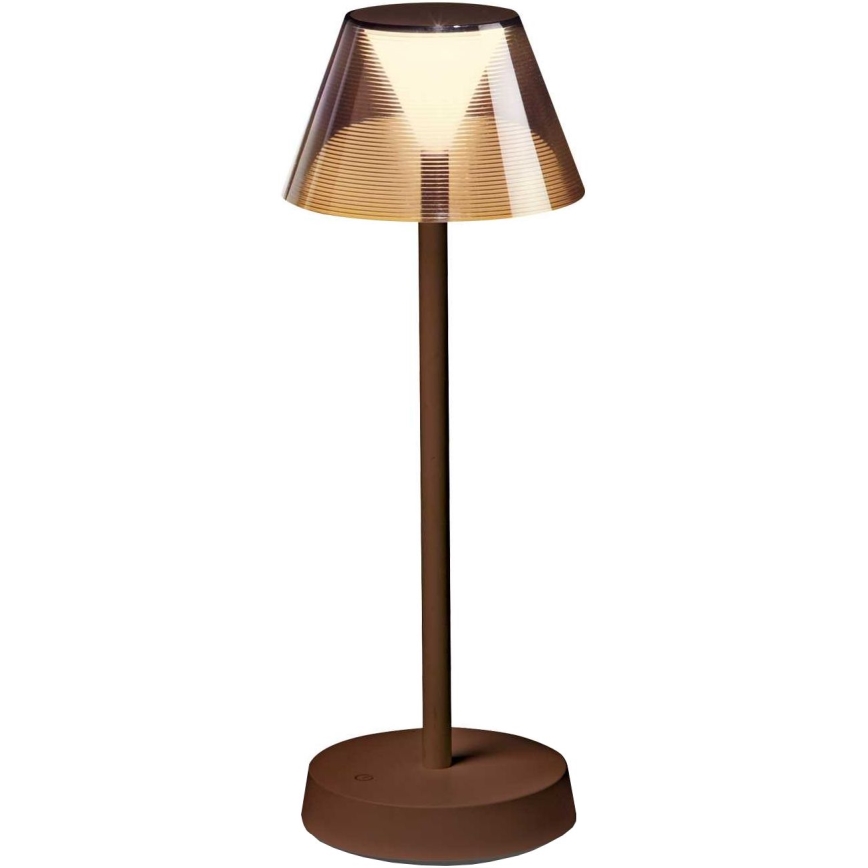 Ideal Lux - Світлодіодна димована сенсорна лампа LOLITA LED/2,8W/5V 2200 mAh IP54 коричнева