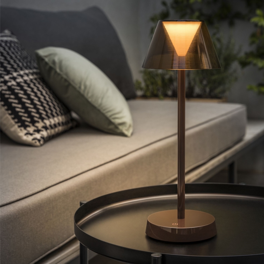 Ideal Lux - Світлодіодна димована сенсорна лампа LOLITA LED/2,8W/5V 2200 mAh IP54 коричнева