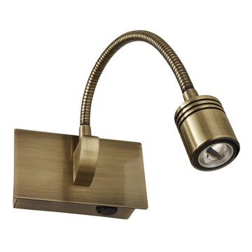 Ideal Lux - LED гибкий настенный светильник DYNAMO LED/3,5W/230V CRI 90 бронзовый