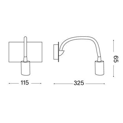 Ideal Lux - LED гибкий настенный светильник DYNAMO LED/3,5W/230V CRI 90 бронзовый