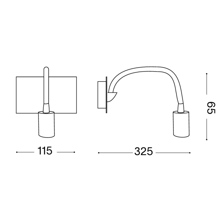 Ideal Lux - LED гибкий настенный светильник DYNAMO LED/3,5W/230V CRI 90 бронзовый