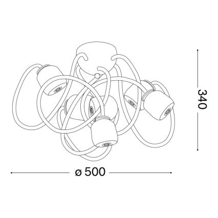 Ideal Lux - LED Гнучка пристельова люстра OCTOPUS 6xG9/3W/230V барвиста