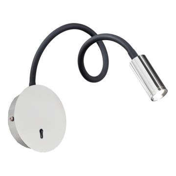 Ideal Lux - LED Гнучка лампа FOCUS LED/3,5W/230V CRI 90 сірий/глянцевий хром