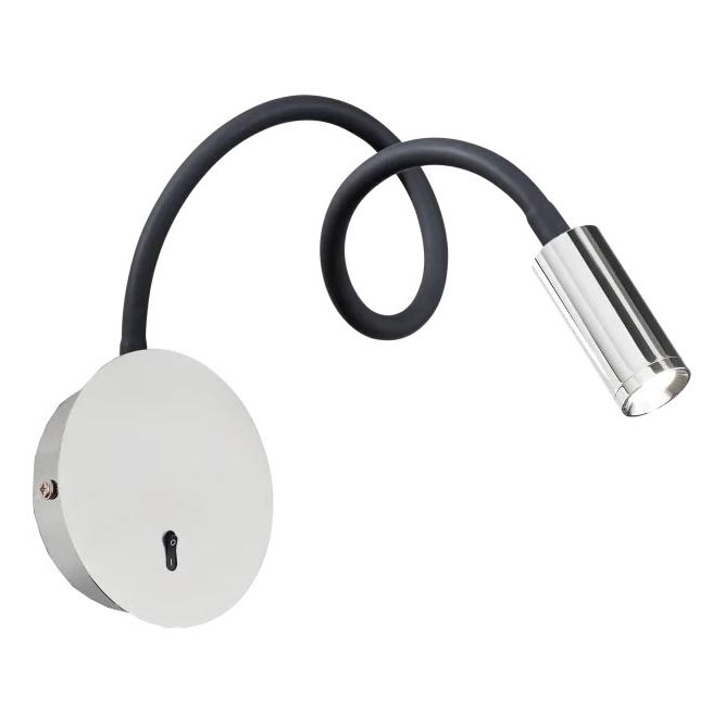 Ideal Lux - LED Гнучка лампа FOCUS LED/3,5W/230V CRI 90 сірий/глянцевий хром