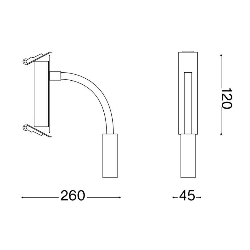 Ideal Lux - LED Гнучка лампа IO LED/3W/230V CRI 90 білий