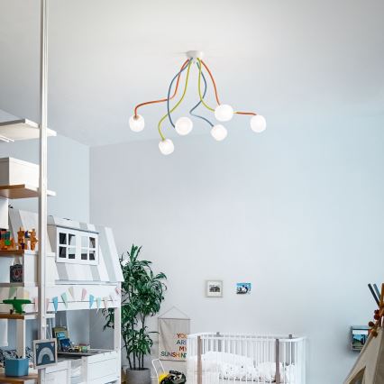 Ideal Lux - LED Гнучка пристельова люстра OCTOPUS 6xG9/3W/230V барвиста