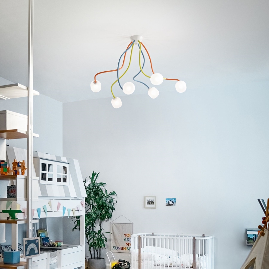 Ideal Lux - LED Гнучка пристельова люстра OCTOPUS 6xG9/3W/230V барвиста