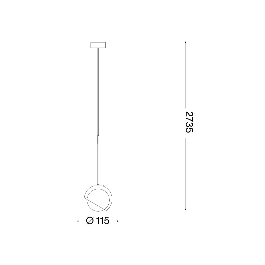 Ideal Lux - LED люстра на тросі BLOOM 1xG9/3W/230V діаметр 11,5 см золота/димчасто-бежева