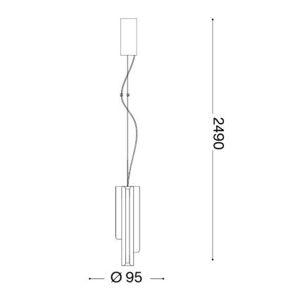 Ideal Lux - світлодіодна люстра на тросі з регульованою яскравістю DORICA 3xLED/9W/230V CRI 90 діам. 9,5 см біла