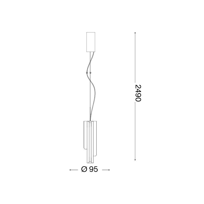 Ideal Lux - світлодіодна люстра на тросі з регульованою яскравістю DORICA 3xLED/9W/230V CRI 90 діам. 9,5 см біла