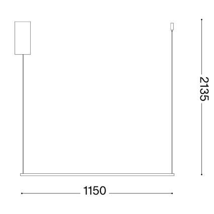 Ideal Lux - LED-люстра на тросе ESSENCE LED/19W/230V 3000K CRI 90 белая
