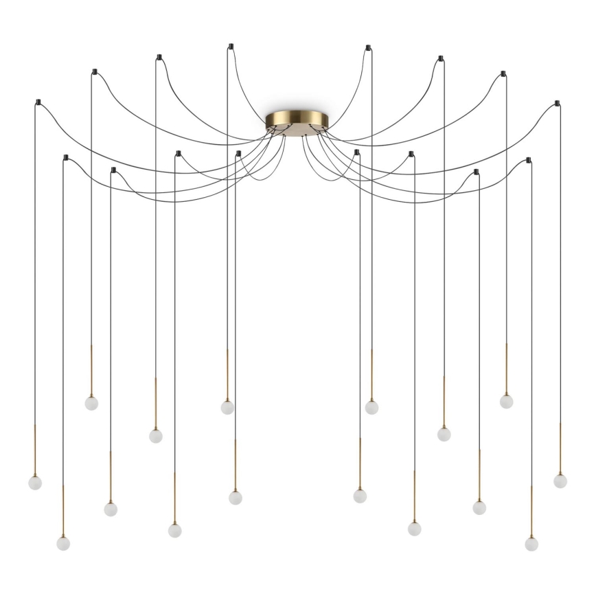 Ideal Lux - LED люстра на тросе LUCCIOLA 16xLED/16W/230V CRI 90 паук латунь