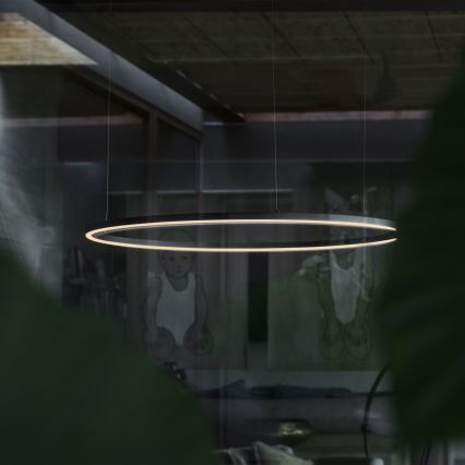 Ideal Lux - светодиодная люстра на тросе ORACLE SLIM LED/29Вт/230В 2700K CRI 90, диаметр 50 см, чёрная