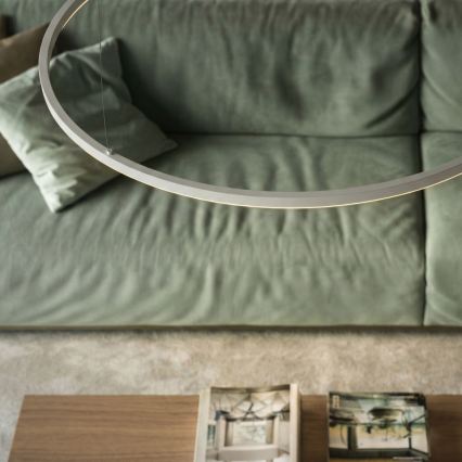 Ideal Lux - Диммируемая светодиодная подвесная люстра на тросе ORACLE SLIM LED/40W/230V 3000K CRI 90 Ø 70 см белая