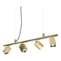 Ideal Lux - LED люстра на тросі DYNAMITE 4xGU10/7W/230V CRI 90 латунна