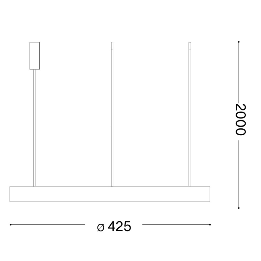 Ideal Lux - LED-люстра на тросі GEMINI LED/36W/230V 2700K діам. 42,5 cm CRI 90 латунь