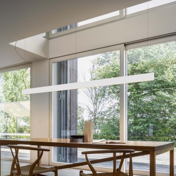 Ideal Lux - LED люстра на тросі LINUS LED/32W/230V 3000K CRI 90 120 см бiла