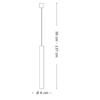 Ideal Lux - LED-люстра на тросі LOOK 1xGU10/7W/230V CRI 90 діаметр 6 см біла