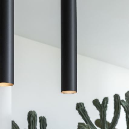 Ideal Lux - LED-люстра на тросі LOOK 1xGU10/7W/230V CRI 90 діаметр 6 см чорна